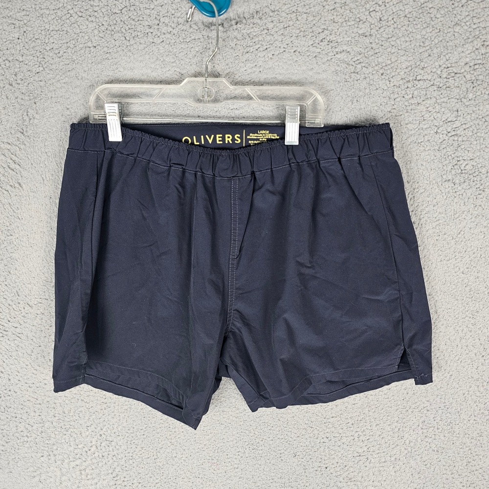 Olivers Shorts Mens Large Blue Short Athletic Training Stretch 5" USA Made Run